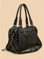Sac de Cours Cuir Vegan Noir Noir