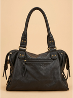 Sac de Cours Cuir Vegan Noir Noir