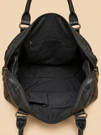 Sac de Cours Cuir Vegan Noir Noir