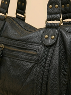 Sac de Cours Cuir Vegan Noir Noir
