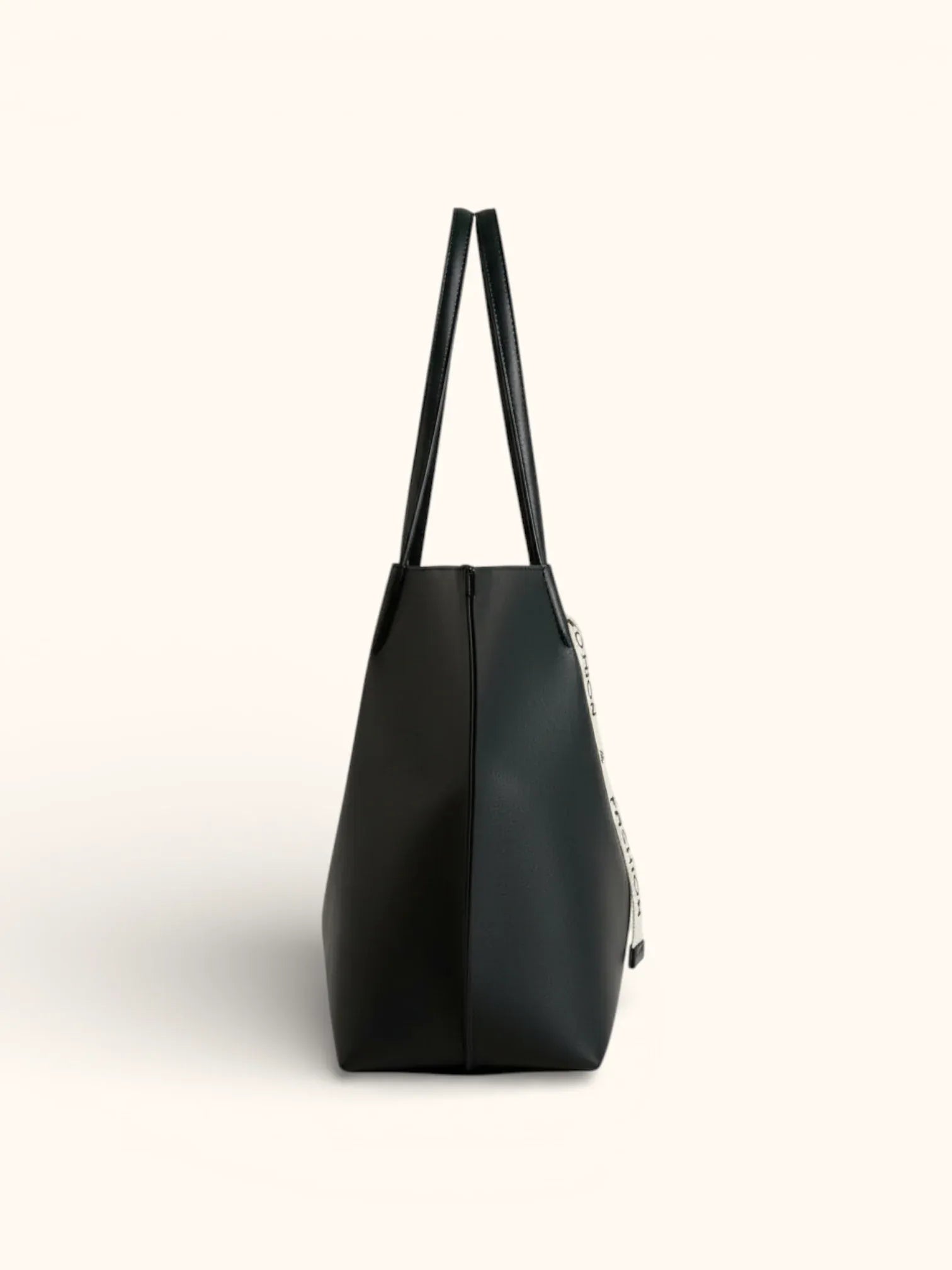 Sac de Cours Cuir Vegan Noir Souple Noir