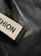 Sac de Cours Cuir Vegan Noir Souple Noir