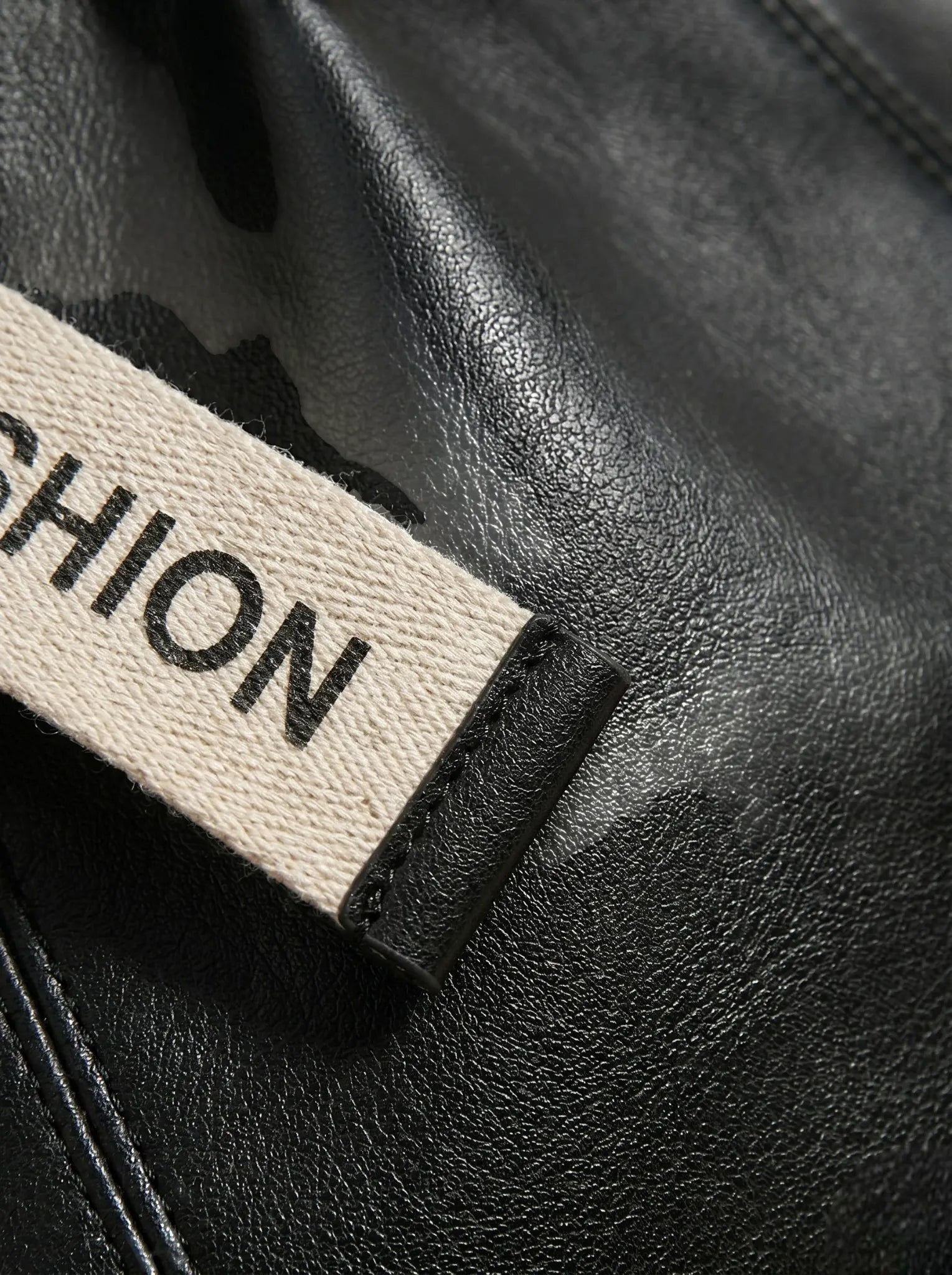 Sac de Cours Cuir Vegan Noir Souple Noir