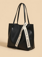 Sac de Cours Cuir Vegan Noir Souple Noir