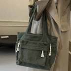 Sac de Cours Design en Velours Green