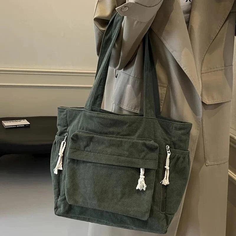 Sac de Cours Design en Velours Green