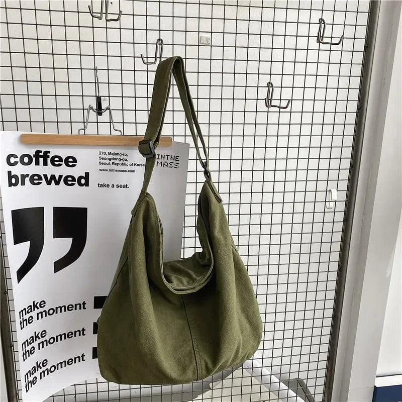 Sac de Cours en Coton Vert
