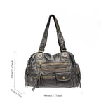 Sac de Cours en Cuir avec Rangement