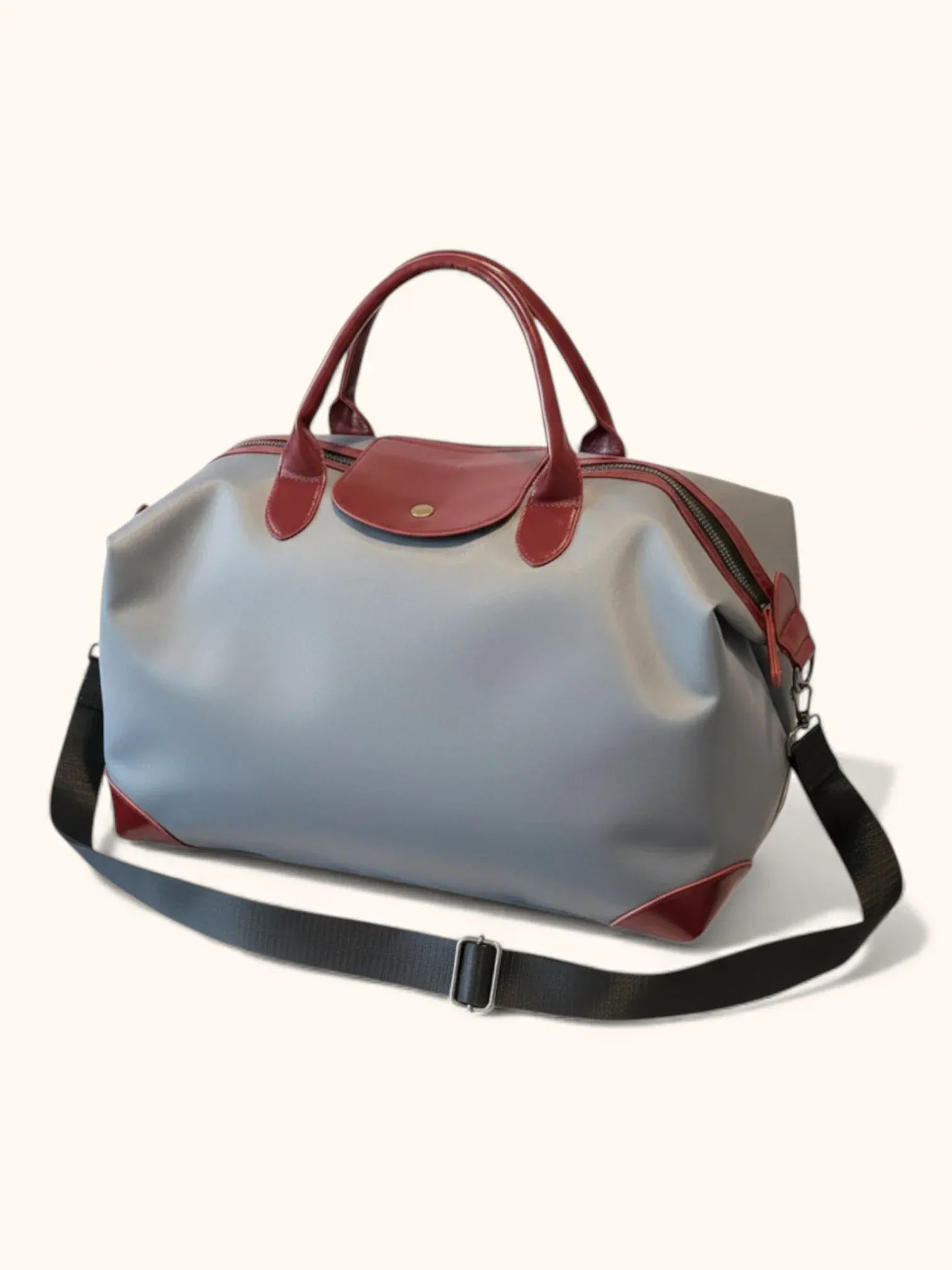 Sac de Cours en Nylon Gris / 53x31x20 CM