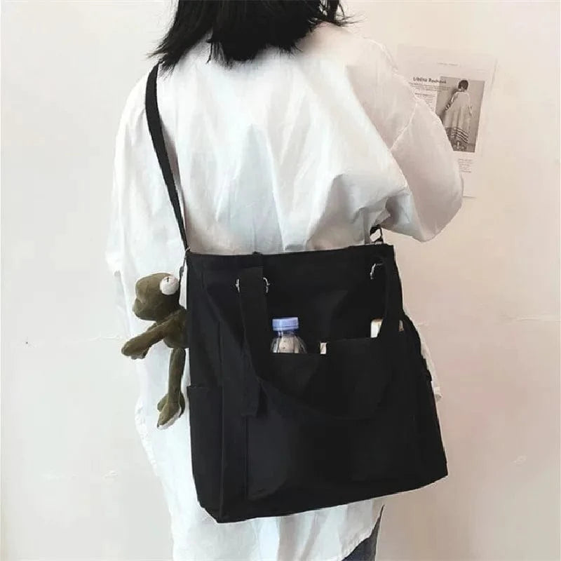 Sac de Cours en Toile avec sa Grenouille