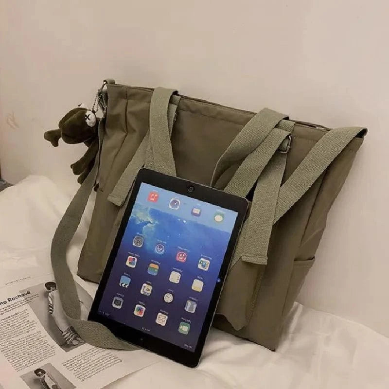 Sac de Cours en Toile avec sa Grenouille