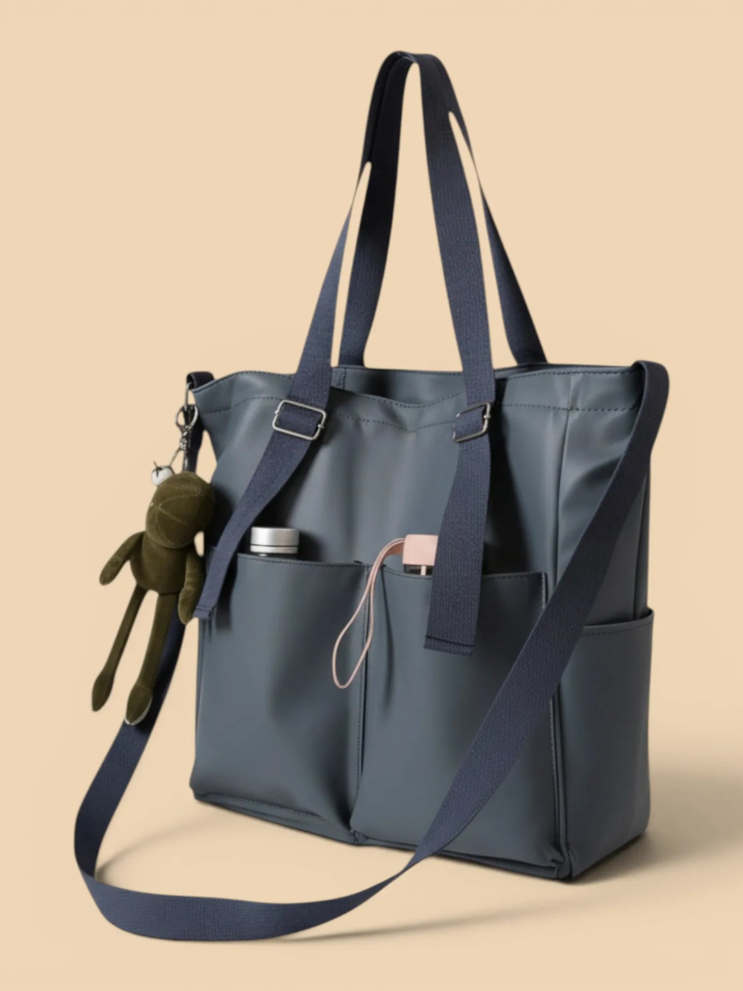 Sac de Cours en Toile avec sa Grenouille Bleu