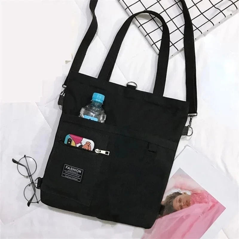 Sac de Cours Étudiante en Toile Canvas