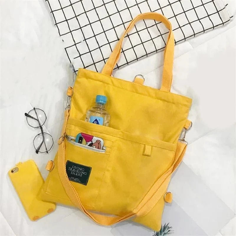 Sac de Cours Étudiante en Toile Canvas