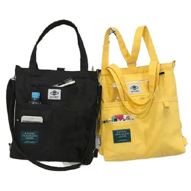 Sac de Cours Étudiante en Toile Canvas