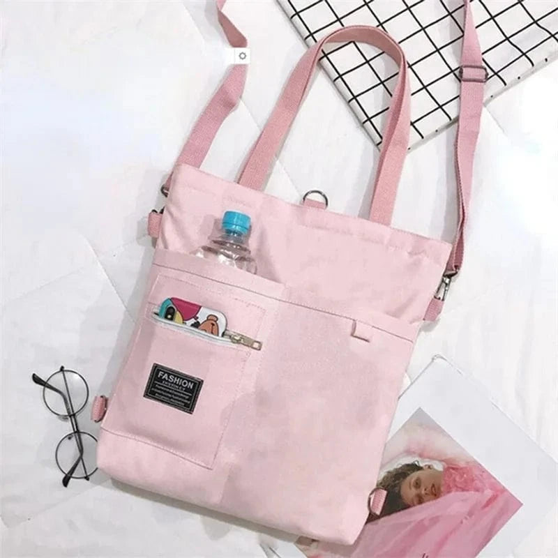 Sac de Cours Étudiante en Toile Canvas