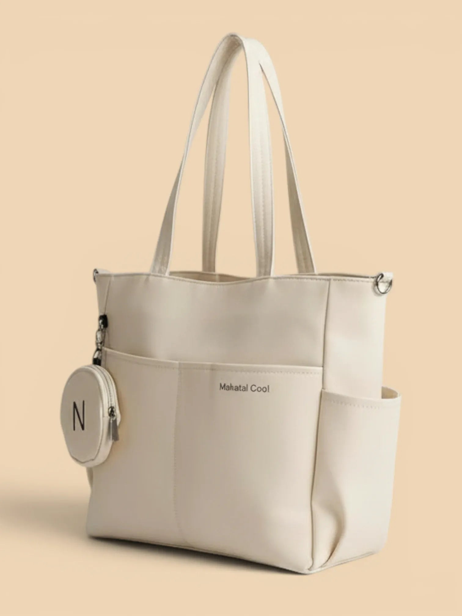 Sac de Cours Fac en Toile Beige