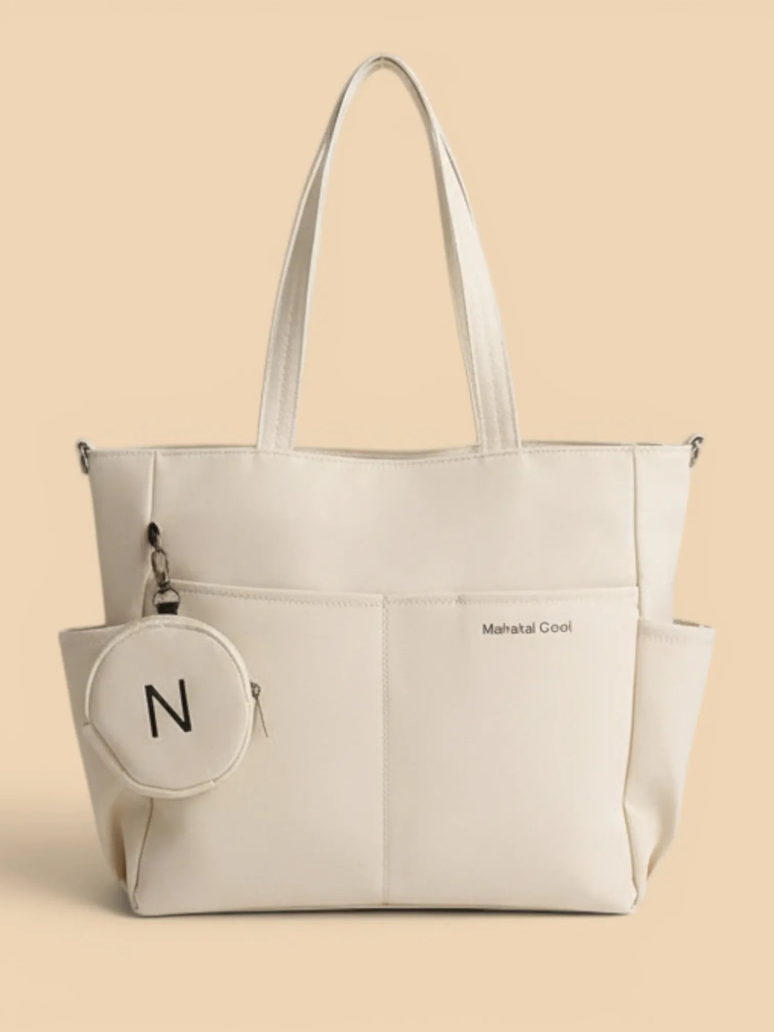Sac de Cours Fac en Toile Beige