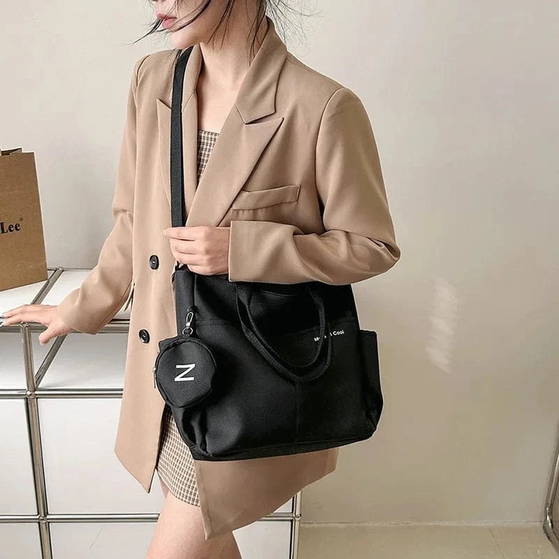 Sac de Cours Fac en Toile Noir