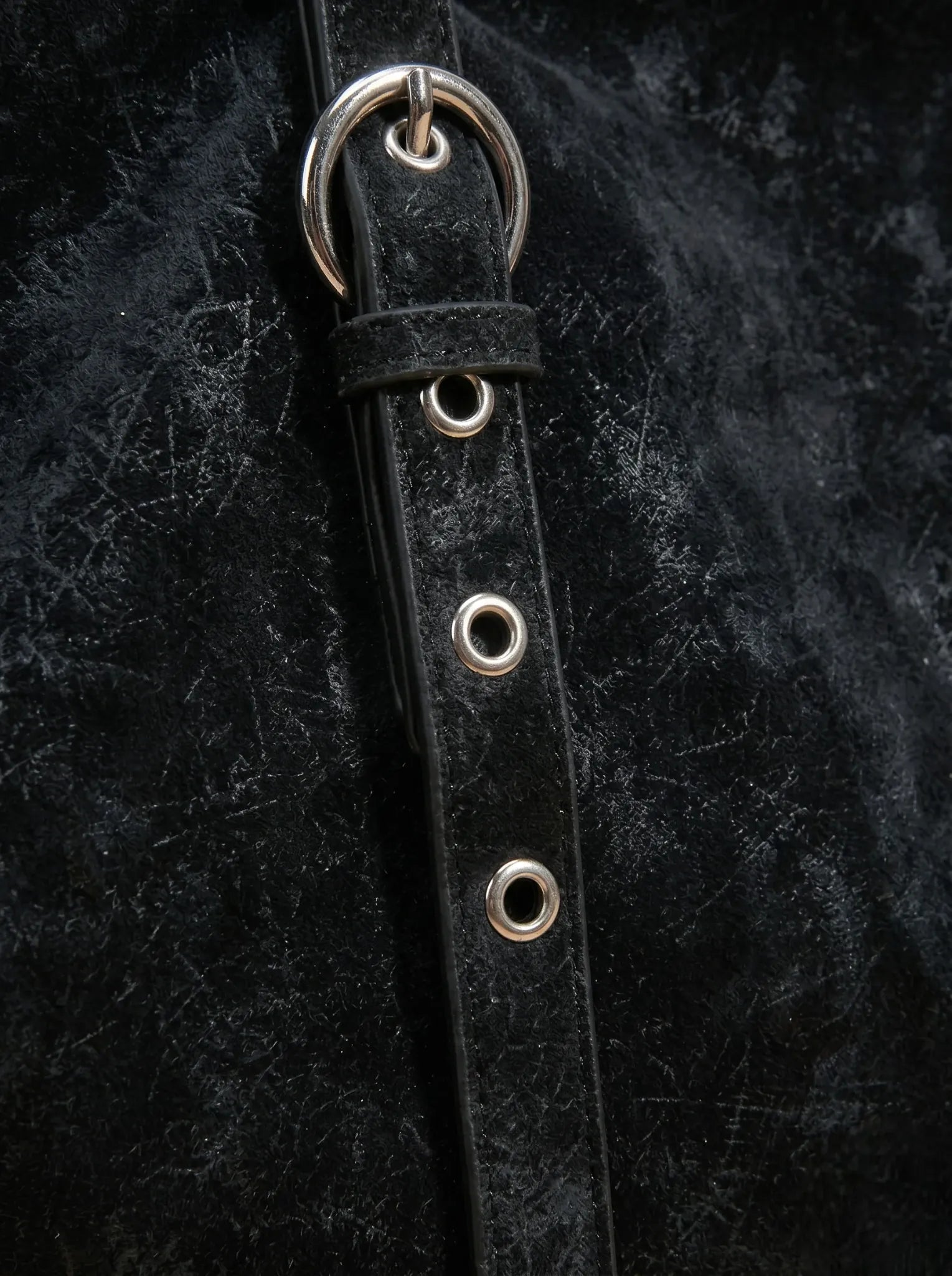 Sac de Cours Femme Cabas Suédine Vintage Sangles Noir