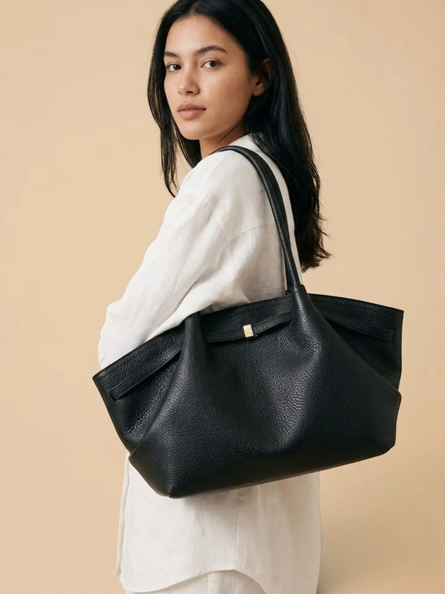 Sac de Cours Femme Élégant Similicuir Noir
