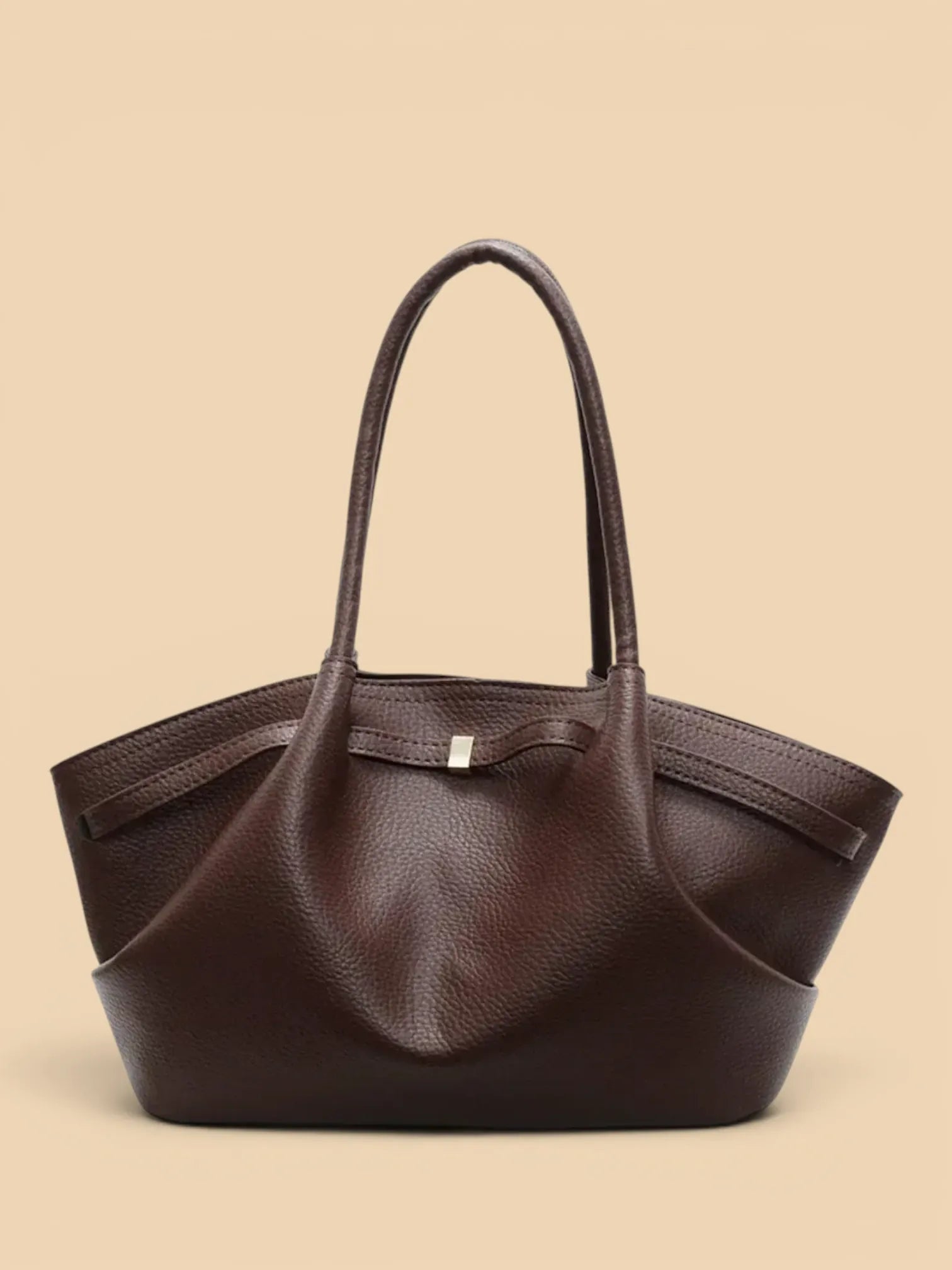 Sac de Cours Femme Élégant Similicuir Café