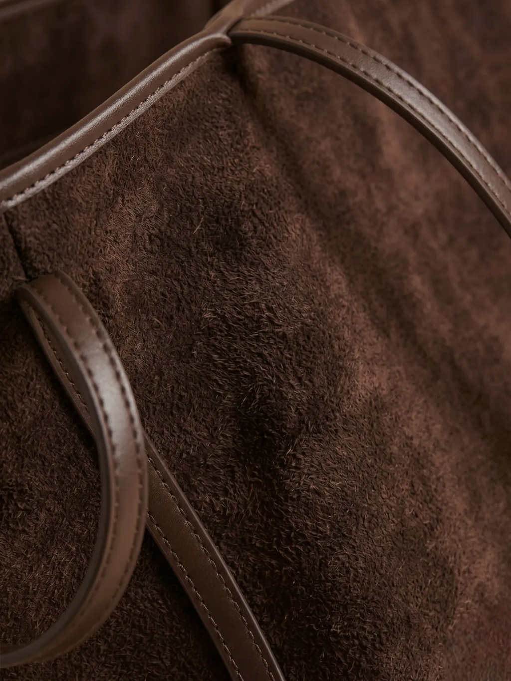 Sac de Cours Femme Maxi Cabas Suédine Oversize Café