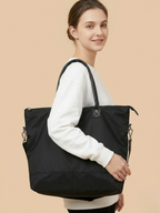 Sac de Cours Femme Toile Grande Capacité Noir