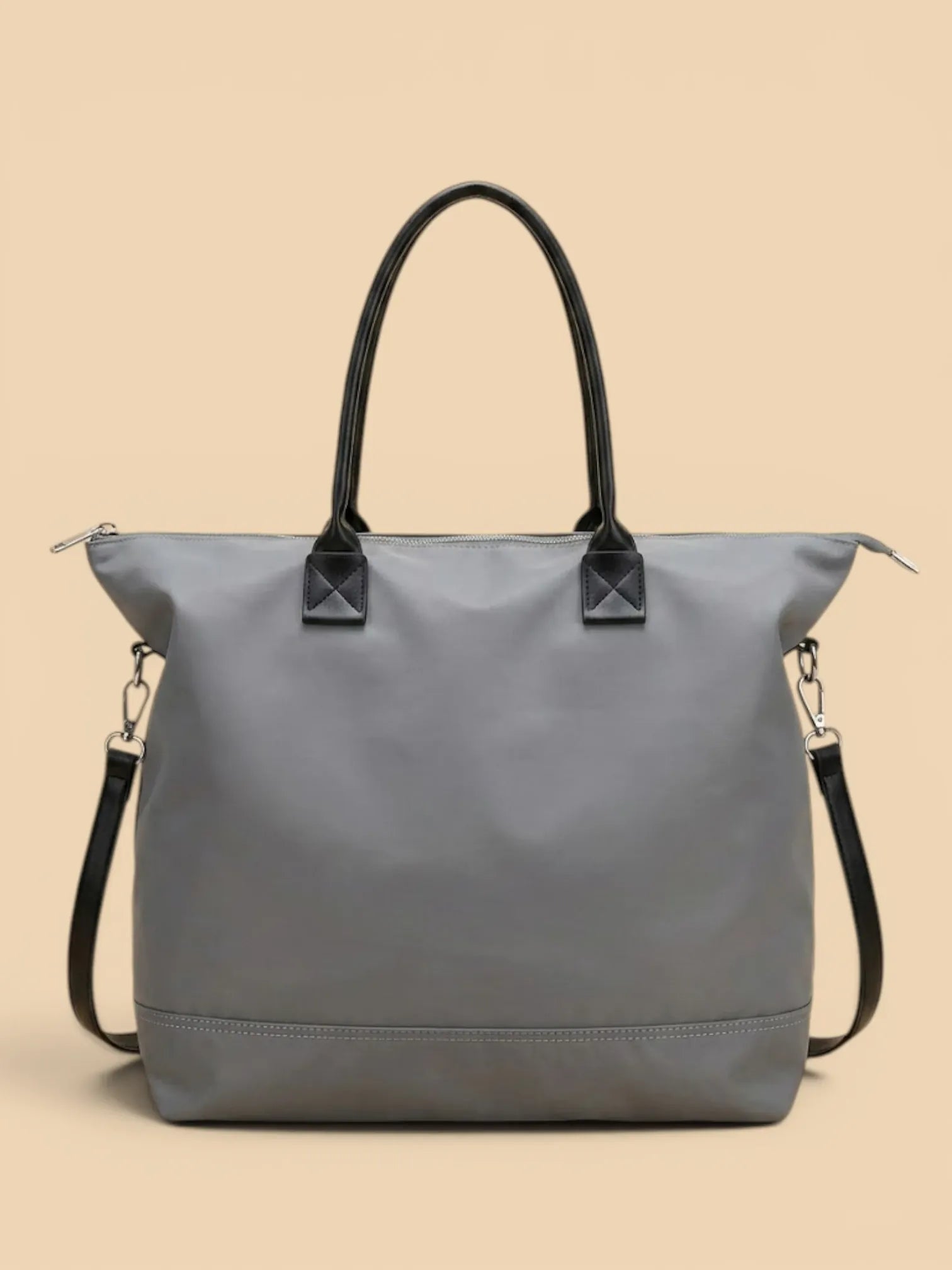 Sac de Cours Femme Toile Grande Capacité Gris