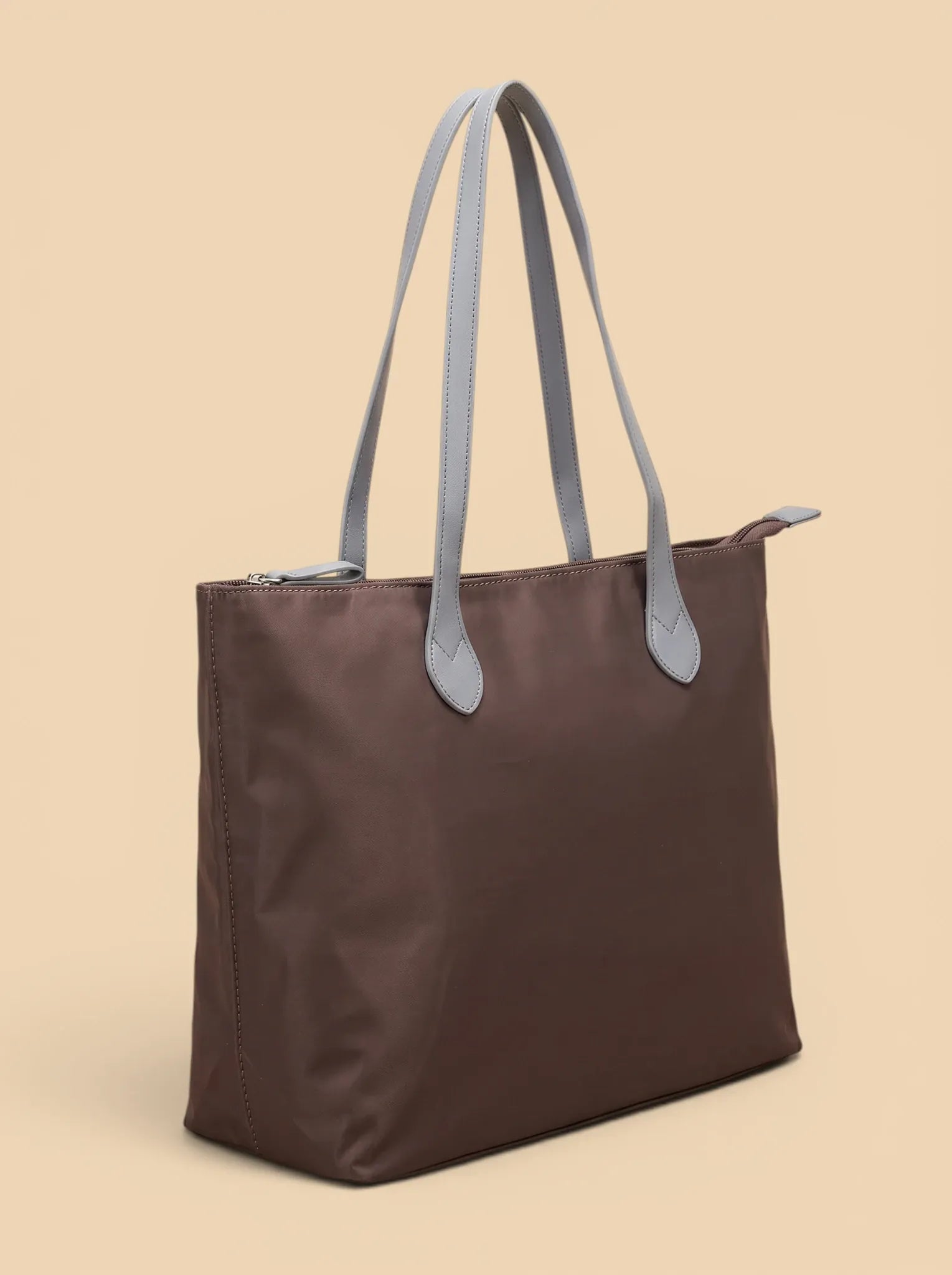 Sac de Cours Femme Tote Bag Nylon Imperméable Marron
