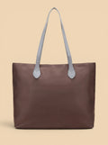 Sac de Cours Femme Tote Bag Nylon Imperméable Marron