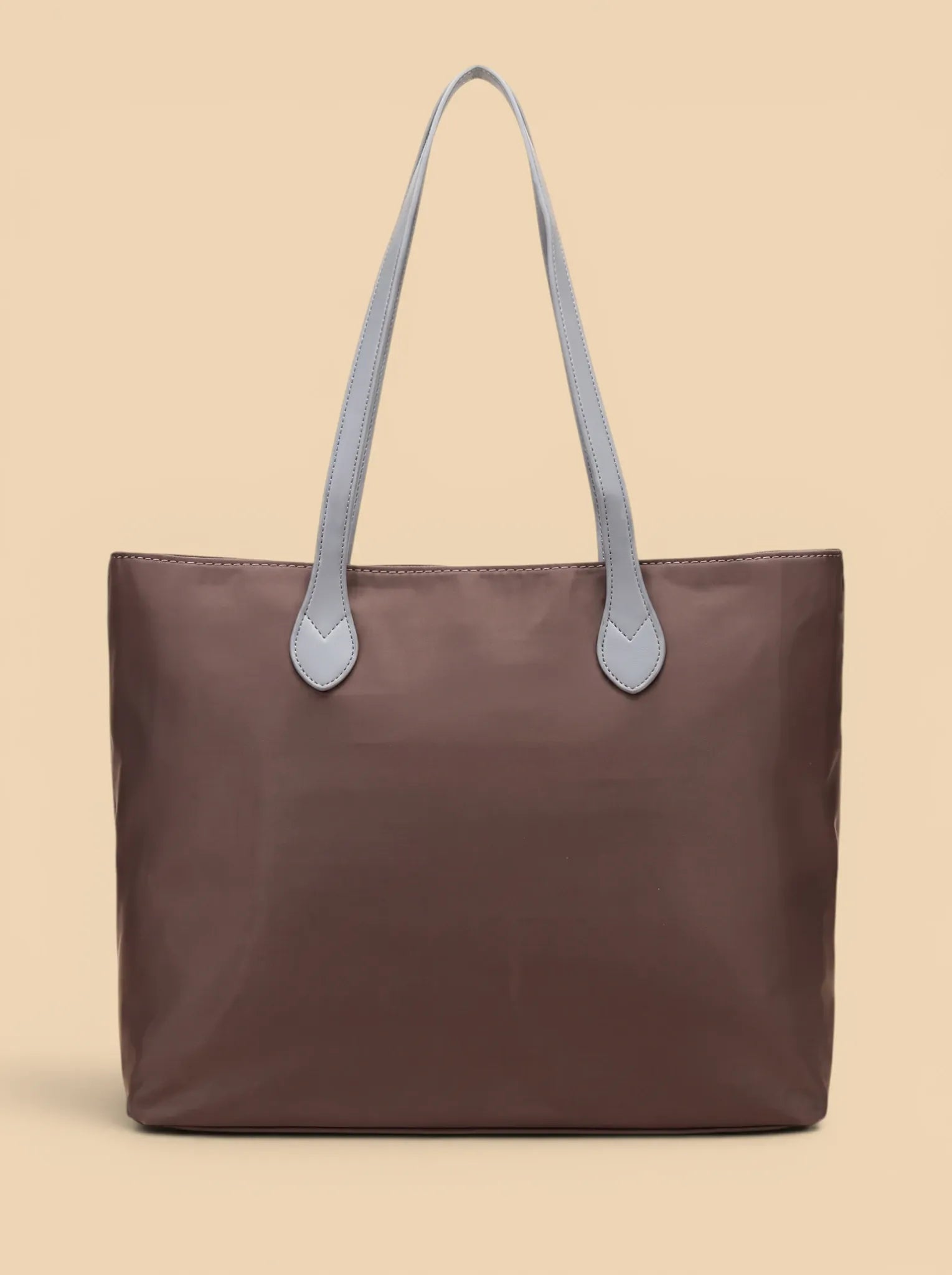 Sac de Cours Femme Tote Bag Nylon Imperméable Marron
