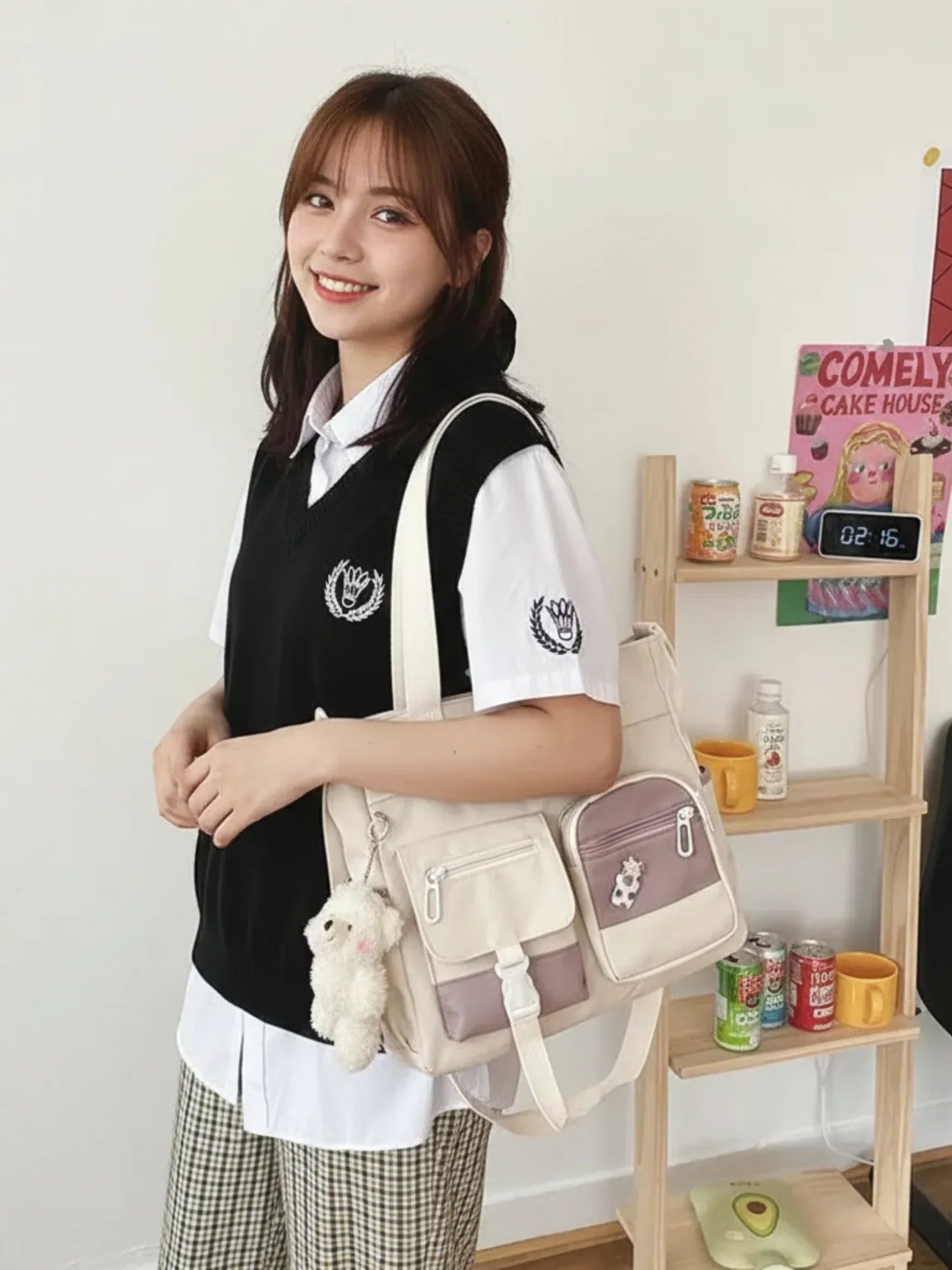 Sac de Cours Japonais Beige