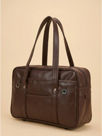 Sac de Cours Japonais en Simili Cuir Marron