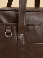 Sac de Cours Japonais en Simili Cuir Marron