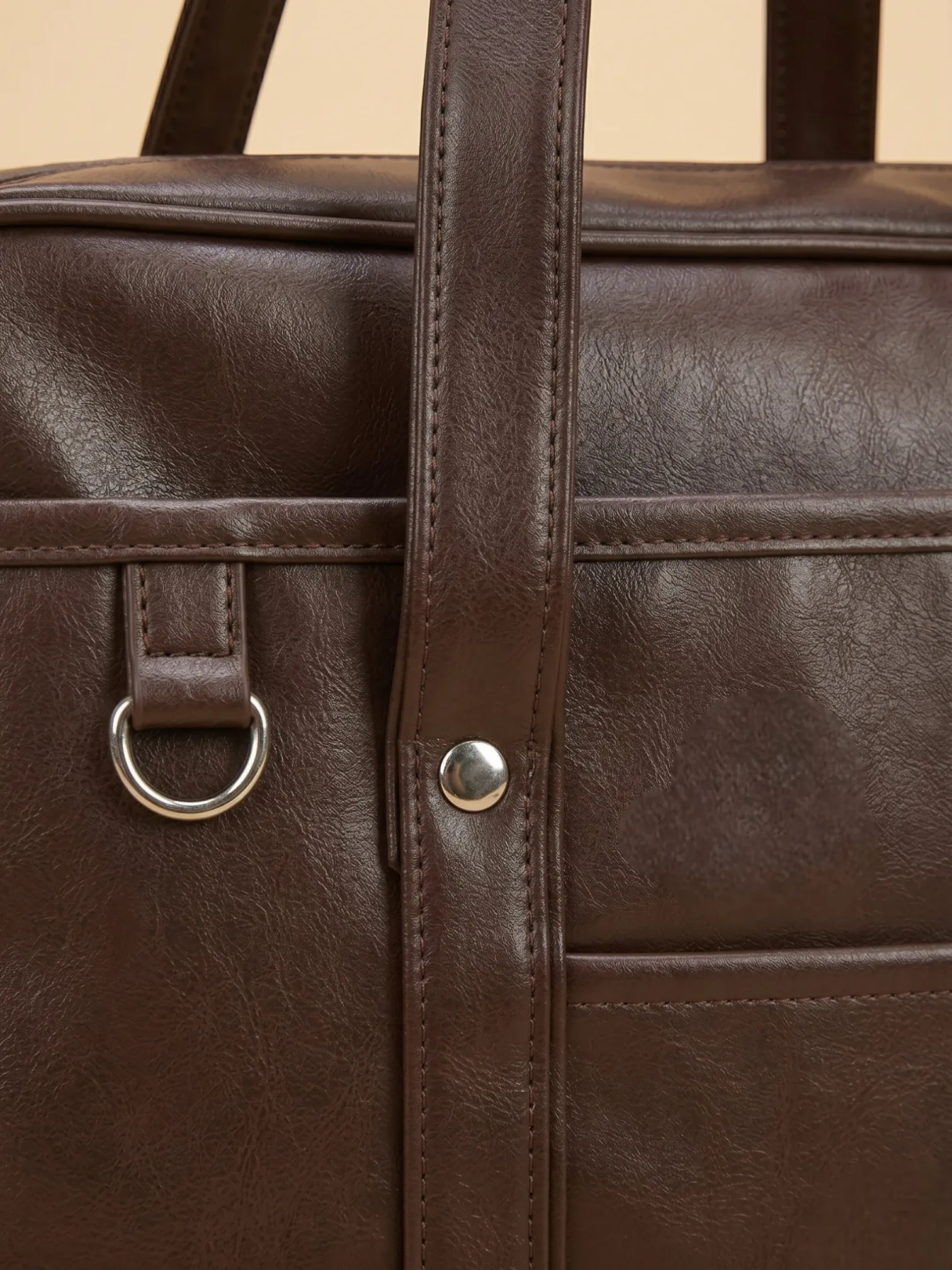Sac de Cours Japonais en Simili Cuir Marron