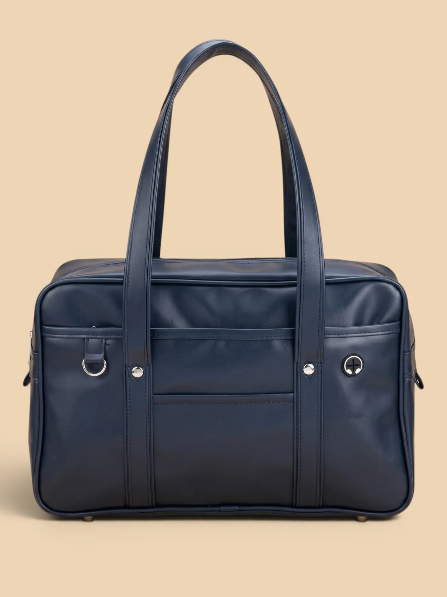 Sac de Cours Japonais en Simili Cuir Marine