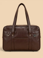 Sac de Cours Japonais en Simili Cuir Marron