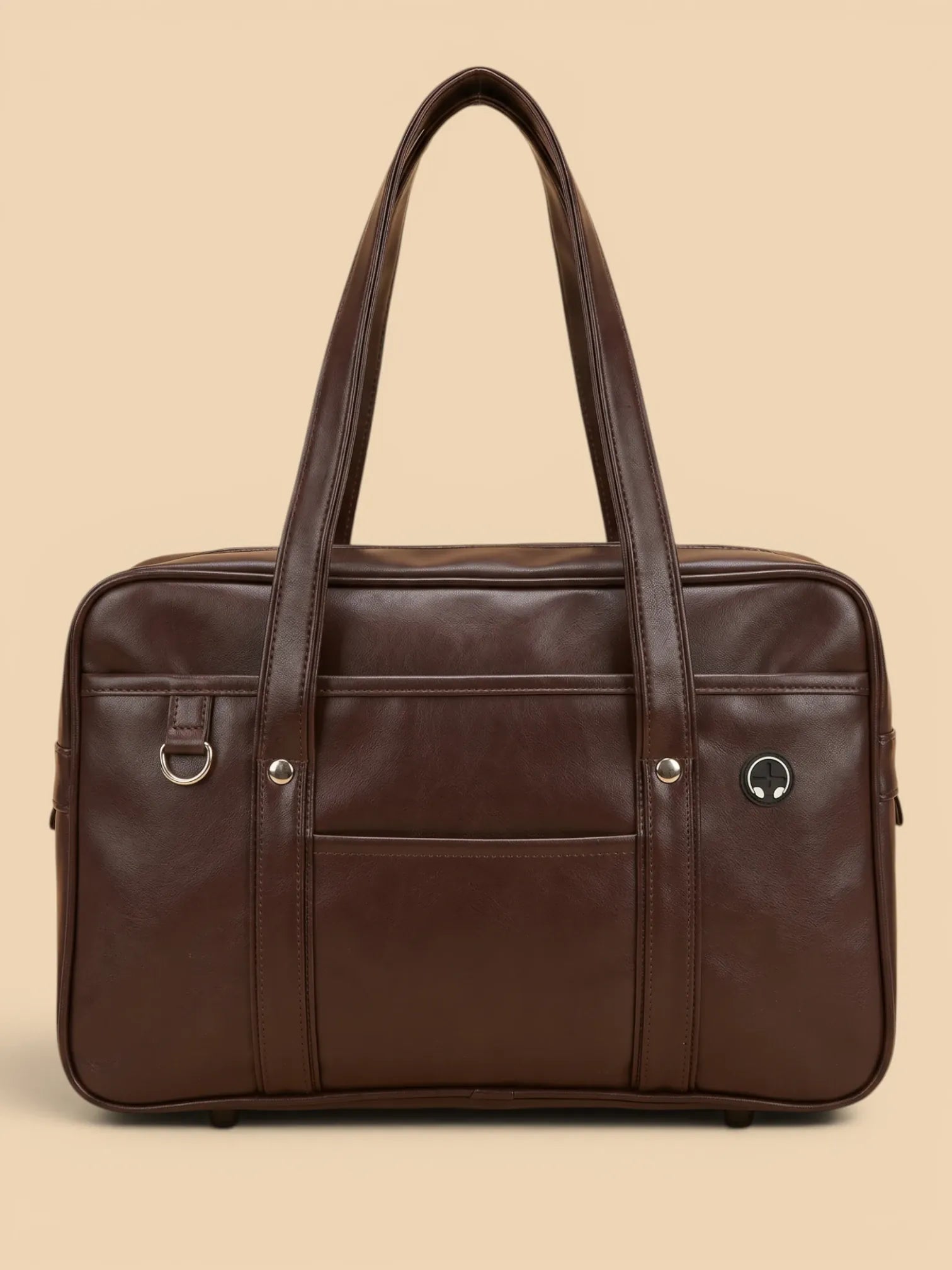 Sac de Cours Japonais en Simili Cuir Marron