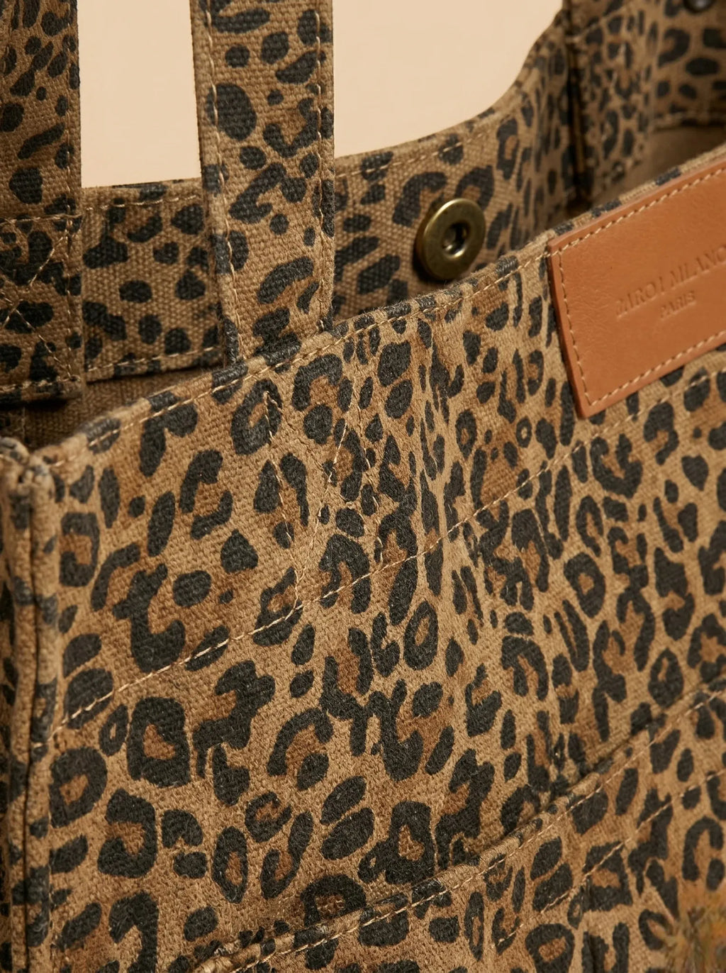 Sac de Cours Léopard Marron