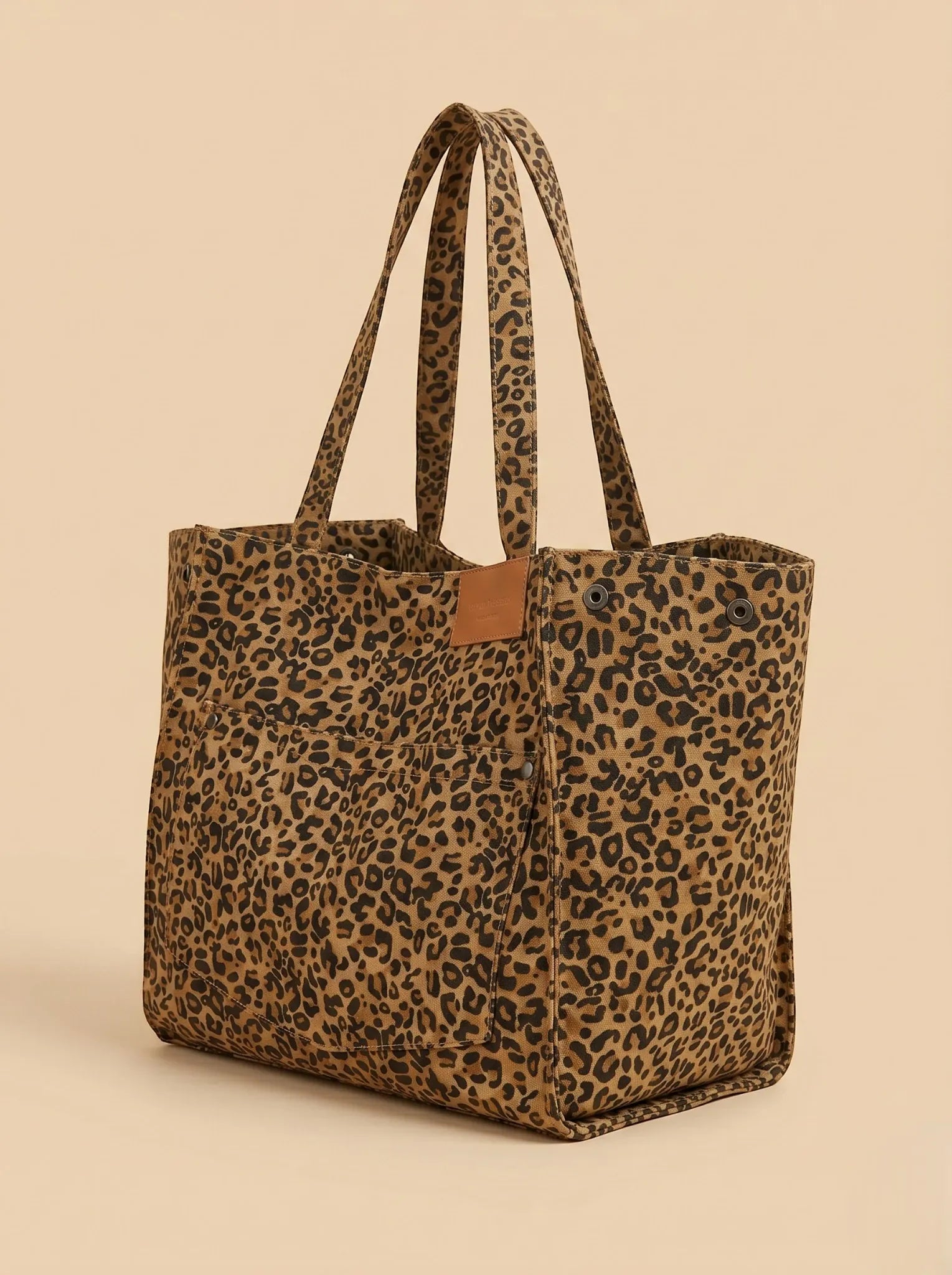Sac de Cours Léopard Marron