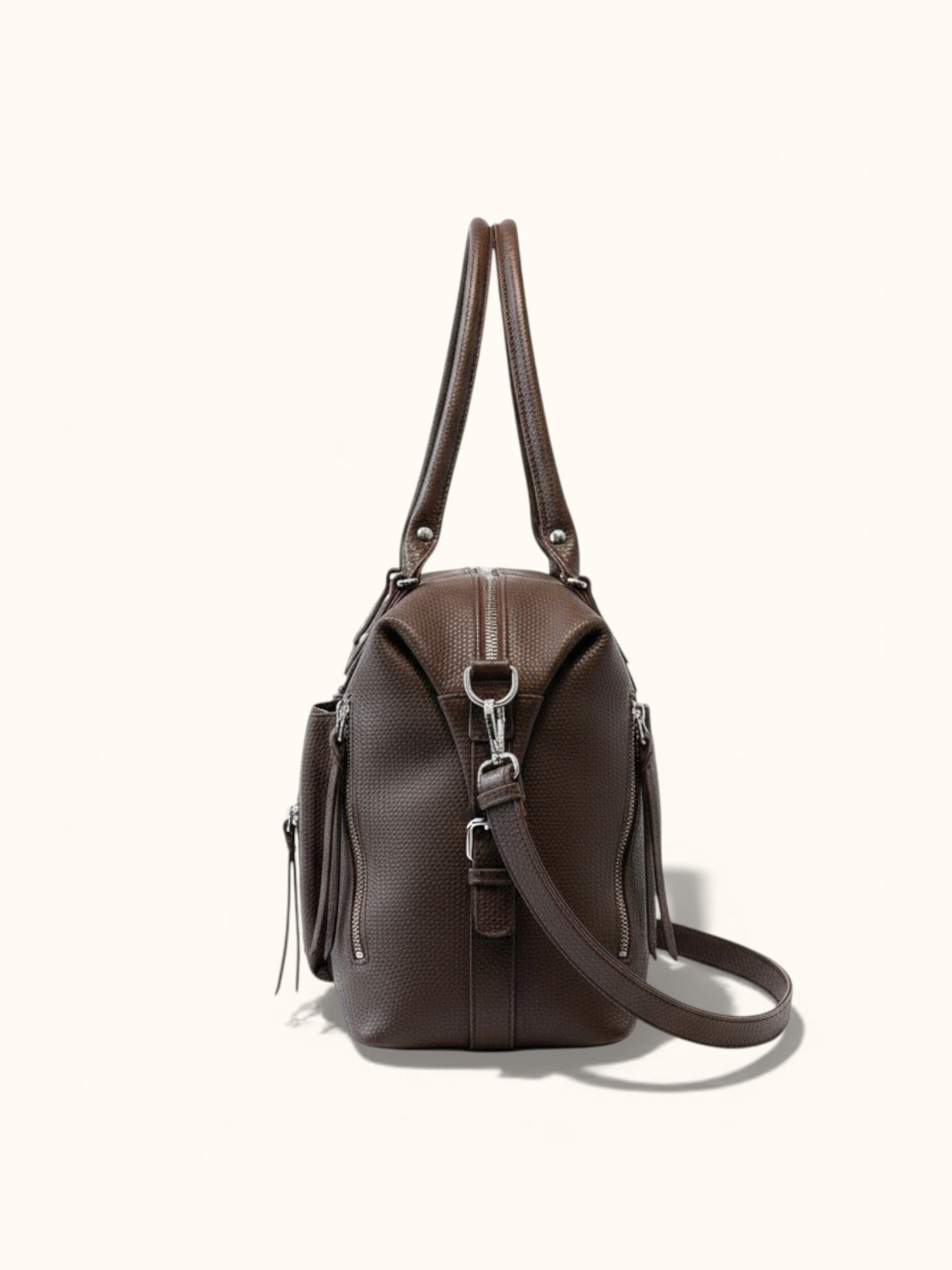 Sac de Cours Luxe Simili Cuir Marron