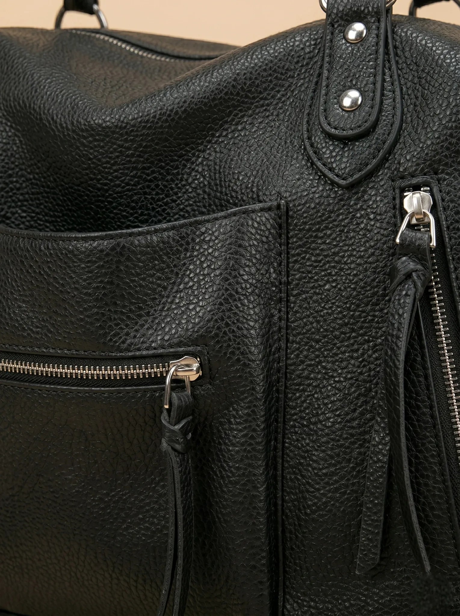 Sac de Cours Luxe Simili Cuir Noir