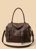 Sac de Cours Luxe Simili Cuir Marron