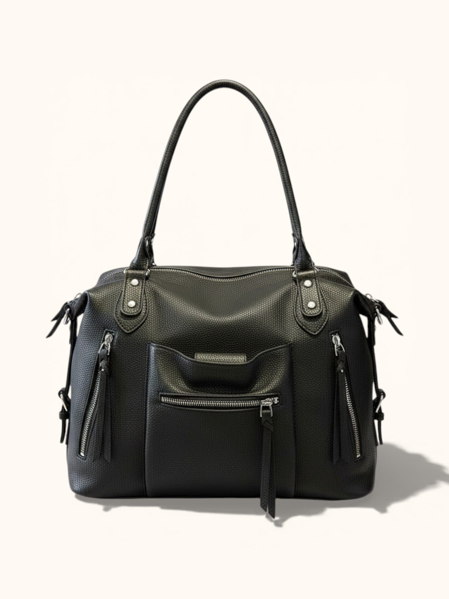 Sac de Cours Luxe Simili Cuir Noir
