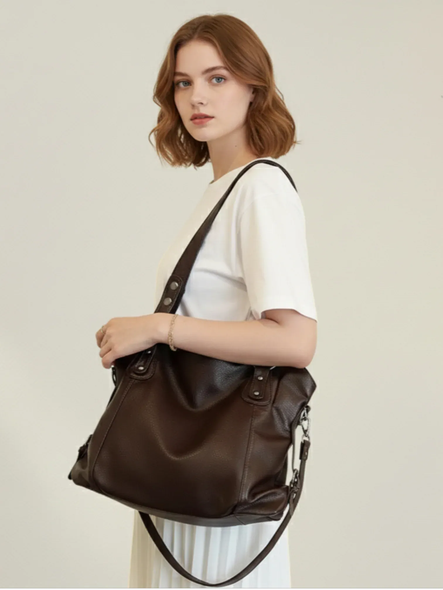Sac de Cours Marron Foncé Marron