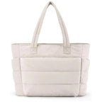 Sac de Cours Matelassé Beige