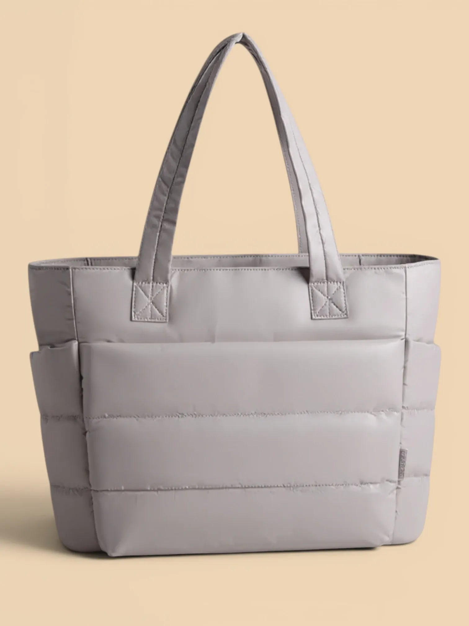 Sac de Cours Matelassé Gris