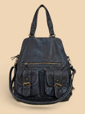 Sac de Cours Messager Vintage Grand Capacité Bleu