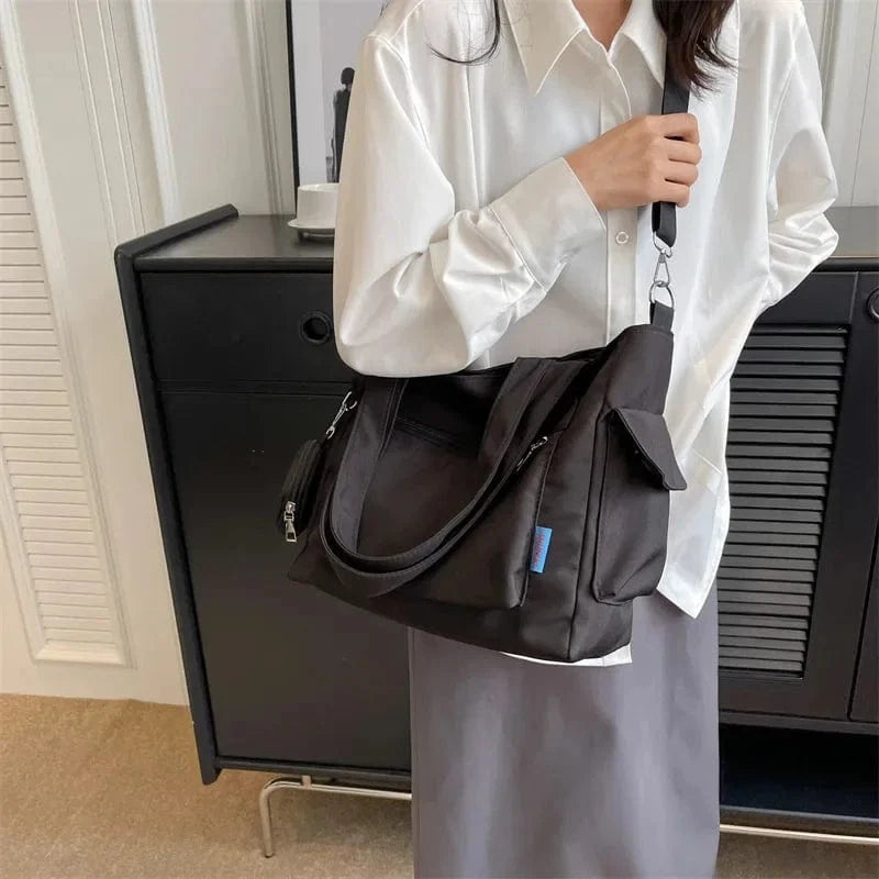 Sac de Cours Noir Noir / 30 x 28  x 14cm